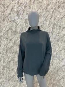 Transit Par Such Avant Garde Y2K Viscose Wool Sweater Sea Blue Women's 4 - Picture 1 of 13