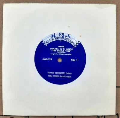 Tartini  Sonata G minor "The devil's Trill"  Odnoposoff Wehrle  EP MMS-917 Mono - Bild 1 von 2