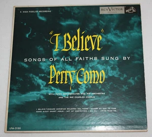 Vintage 33RPM Record: RCA Victor, I Believe, Songs Of All Faiths by Perry Como - Picture 1 of 6