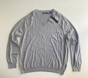Perry Ellis Mens 2XL Gray Wool Blend Pullover Sweater NWT Casual Lightweight - Picture 1 of 9