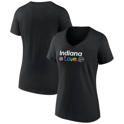 Women's Fanatics Branded  Black Indiana Fever City Pride V-Neck T-Shirt Cover