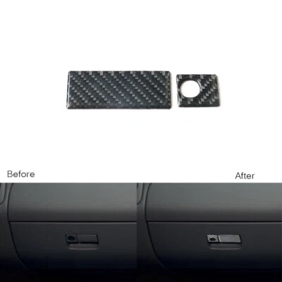 Caja de almacenamiento de fibra de carbono 2 piezas para Suzuki Grand Vitara 2006-13 manija marco moldura Foto 1 de 4