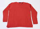 Emilia Parker Damski dzianinowy sweter z długim rękawem Daman Relief EJ1 Czerwony Rozmiar 42