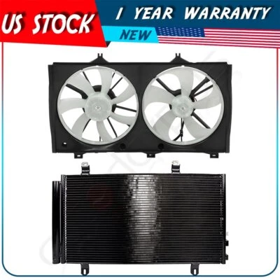 Cooling Fan and AC Condenser Assembly For 2009 2010 2011 2012-2014 Toyota Venza - Image 1 of 4