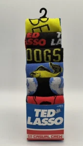 Ted Lasso Believe Fútbol Fútbol 6 Pares CALCETINES TRIPULACIÓN Hombres Talla 8-12 Nuevos - Imagen 1 de 9