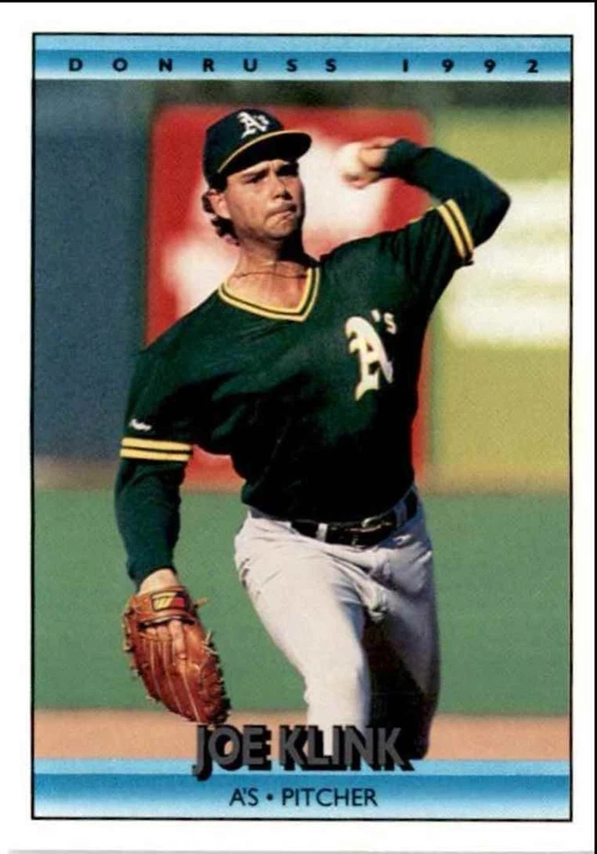 1992 Donruss Joe Klink Oakland Athletics #183 - Image 1 of 2