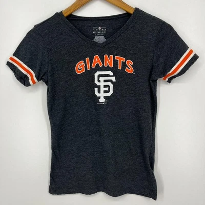 Camiseta de béisbol de los Gigantes de San Francisco para niñas XL gris MLB cuello en V 5th & Ocean Foto 1 de 4