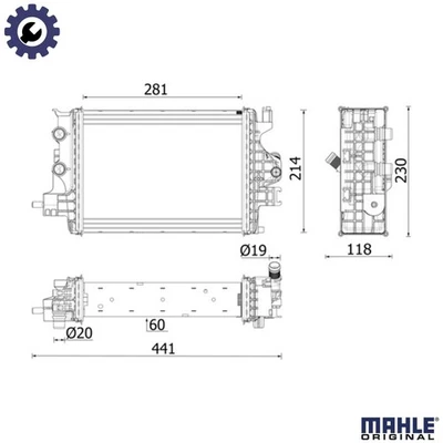 RADIATOR ENGINE COOLING CR 2634 000P FOR RENAULT K9K872/876/873/862/854 1.5L - Image 1 of 4