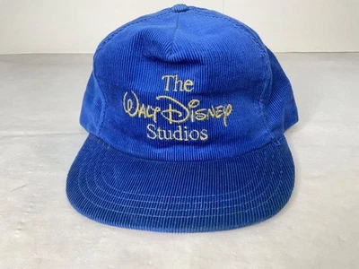 Vintage Blue Corduroy Walt Disney  Studios Snapback Hat Made in USA - Image 1 of 4