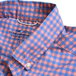 Vineyard Vines Performance Langarm Hemd Herren Gr. Small blau pink Knopfleiste - Bild 1 von 6