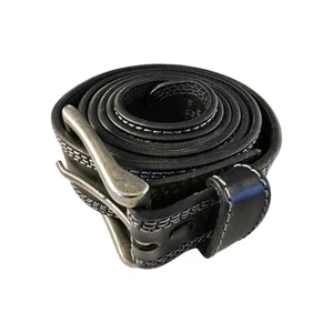 Cinturón de cuero de grano superior negro para hombre 52 punto occidental México ropa de trabajo resistente - Imagen 1 de 9