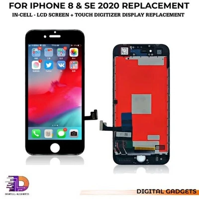 For iPhone SE2 Black LCD Touch Screen Digitizer Display Replacement 2020 UK - Image 1 of 2