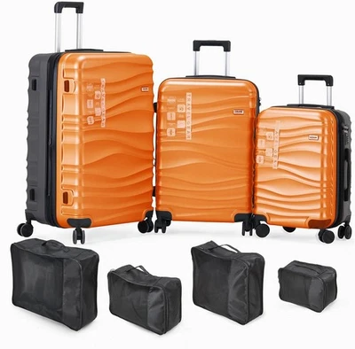 DMS 7-teiliges Hartschalen-Kofferset mit Teleskopgriff und 4 Rollen Koffer  - Bild 1 von 4