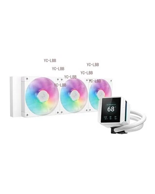 DeepCool MYSTIQUE 360 White ARGB 5th Gen Liquid Cooler with 2.8” LCD Screen - Image 1 of 4