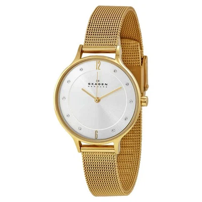 Skagen Anite Silver Dial Gold-tone Mesh Ladies Watch SKW2150 - Image 1 of 4