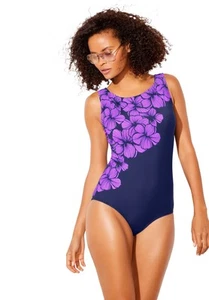 Swimsuits for All Women's Plus Size Chlorine Resistant High Neck Tummy Control - Picture 1 of 11