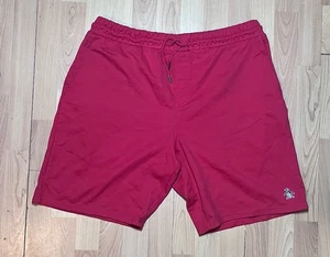 An Original Penguin Sweat Shorts Mens XL Red Logo Pockets Drawstrings - Picture 1 of 8