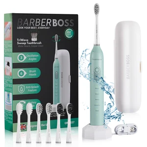 BarberBoss Electric Toothbrush, 6 Premium Heads, IPX7, Oscillating Toothbrush - Picture 1 of 7