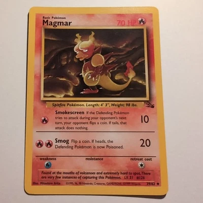 Magmar - Pokemon TCG Karte - Fossil - 39/62 - 1999 - English - Bild 1 von 2