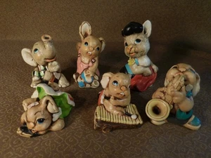 Collection of 6 Vintage Tinker Ware Figurines Made in Moorcraft England - Picture 1 of 7