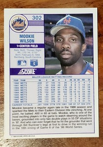 1989 Score Baseball Card📛PHOTO CARD ERROR📛 #248 Storm Davis/#302 Mookie Wilson