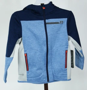 Boys Russell Blue Long Sleeve Full Zip Fleece Hoodie Jacket Size XS 4-5 NEW - Picture 1 of 3