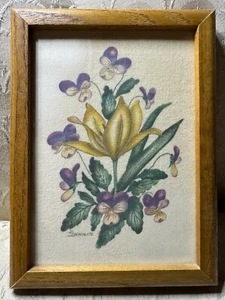 Pintura teorema "Una escena floral" de Evelyn Daniels - firmada y enmarcada - Imagen 1 de 12