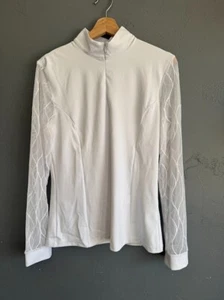 EQUISITE Elements of Style OPHELIA Equestrian Riding Shirt White Pick Size NEW - Picture 1 of 10