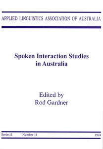 ROD GARDNER SPOKEN INTERACTION STUDIES IN AUSTRALIA ALAA AUSTRALIA - Picture 1 of 1