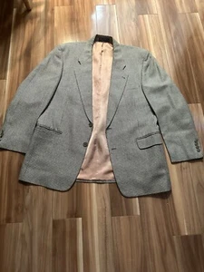 1 pantalón 36” cintura, entrepierna 29” gris azul y 1 chaqueta seda 42R, juego de 2 piezas - Imagen 1 de 8