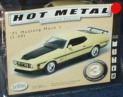 TESTOR'S 1971 FORD MUSTANG MACH 1 TAN MODEL KIT 1/24 SKILL LEVEL 2 - Image 1 of 4