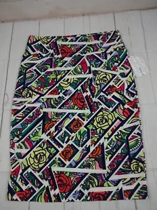 Falda floral multicolor Cassie para mujer Lularoe talla L nueva con etiquetas - Imagen 1 de 3