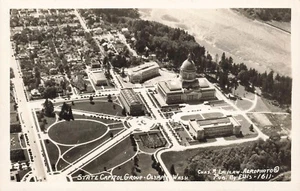 CARTOLINA D'EPOCA OLYMPIA WA WAWASHINGTON ELLIS RPPC CAPITALE DI STATO 050323 S - Foto 1 di 2
