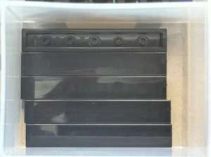 LEGO Parts - Black Tile 1 x 6 - No 6636 - QTY 5 - Picture 1 of 1