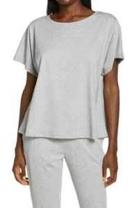 NORDSTROM Grey Heather S/S Dolman Cap Sleeve Boxy Organic Cotton T-Shirt Tee M - Bild 1 von 2