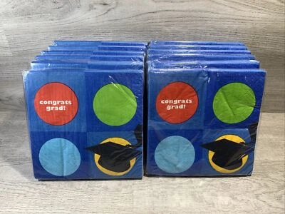 Congrats Grad! Graduation Party Luncheon Napkins 2 Cool Grad Lot of 192 Napkins - Image 1 of 3