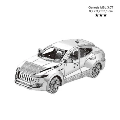 ZOYKI Genesis MSL 3.0T - 3D Laser Metall Puzzle, Miniatur Modellbau, Bausatz , Hyundai