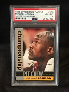 1995 Upper Deck Racing Silver Signature #133 - Michael Jordan - PSA 8 NM-MT - Bild 1 von 2