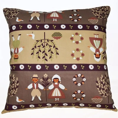 LL308a Khaki Oliver Kids Pure Cotton Canvas Fabric Cushion Cover/Pillow Case - Image 1 of 4