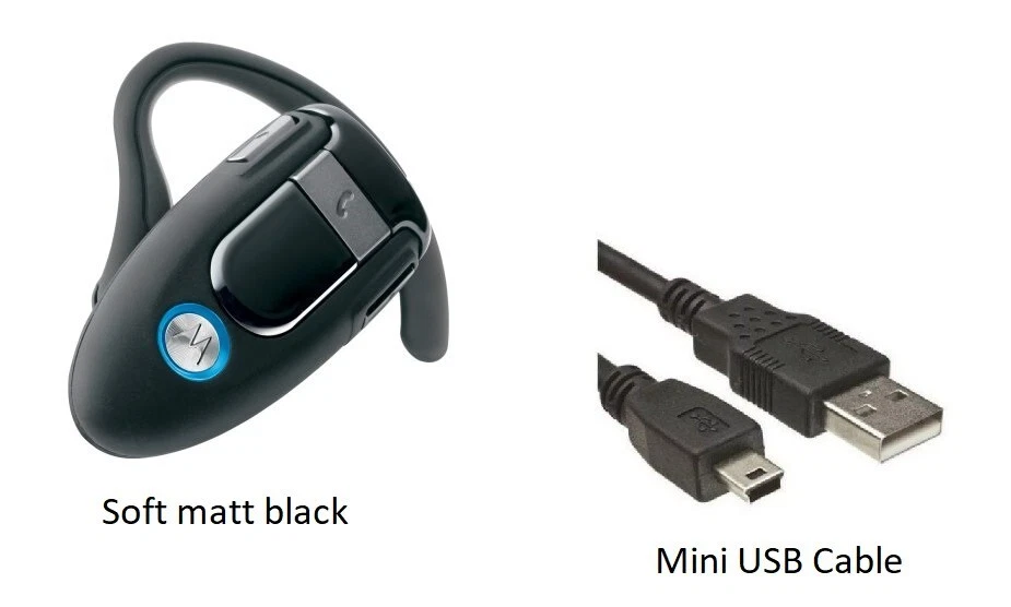 fone de ouvido Motorola preto macio H500 BLUETOOTH gancho para orelha fone de ouvido sem fio - Imagem 1 de 1