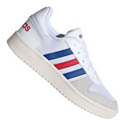adidas Hoops 2.0 K Younger Kids Unisex UK 11 EU 29 White Red Blue Trainers Shoes