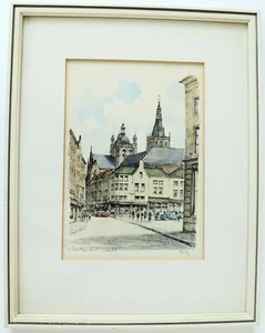 Bild Kunst Hertogenbosch Farb Radierung Kathedrale Markt Galerie Borzo Rutz - Bild 1 von 5