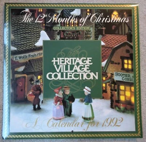 DEPARTMENT 56 ~ VINTAGE HERITAGE VILLAGE 1992 KALENDER ~ UNBENUTZT, NEAR MINT CONDITION - Bild 1 von 3