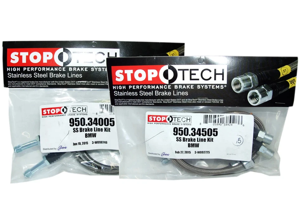 Stoptech Stainless Steel Braided Brake Lines (Front & Rear Set / 34005+34505) - Image 1 of 1
