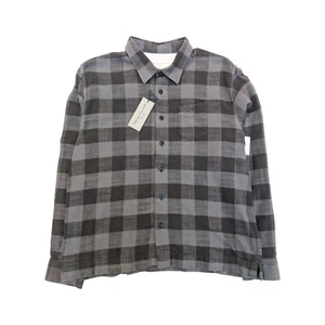 Officine Generale Western Check Overshirt Black Grey Size XXL - RRP £299 - Picture 1 of 9