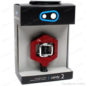 Crank Brothers Candy 2 Red Dual-Sided Mountain Bike Clipless Pedals & Cleats - Picture 1 of 3