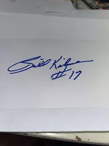 Billy Kilmer 1961 San Francisco 49ers Signed 3x5 Index Card - Picture 1 of 1