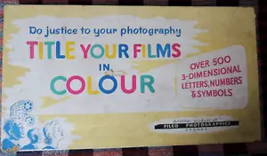 Vintage Filco Photographics Plastic, Bakelite Titling Letter Set 500+ Pieces - Picture 1 of 20