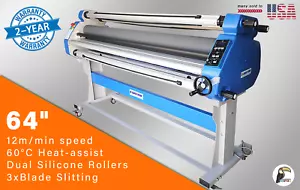 1630mm 64" Auto Hot Cold Laminator Heat-Assist Roll Laminating+Slitting+BONUS - Picture 1 of 5