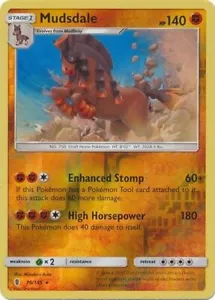 Pokemon Guardians Rising Mudsdale Rare Reverse Holo 76/145 - Picture 1 of 1